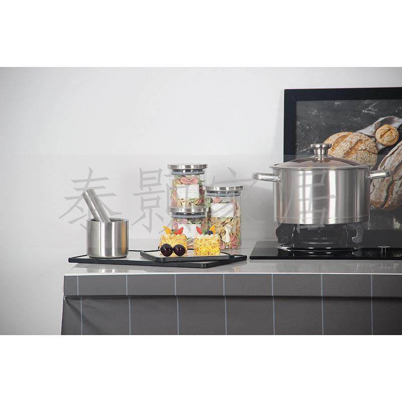 样板房间不锈钢现代简约厨房软装饰品售楼处摆件台面密封罐画托盘,家居饰品,装饰摆件,淘宝优惠券,粉丝福利购,淘宝优惠卷