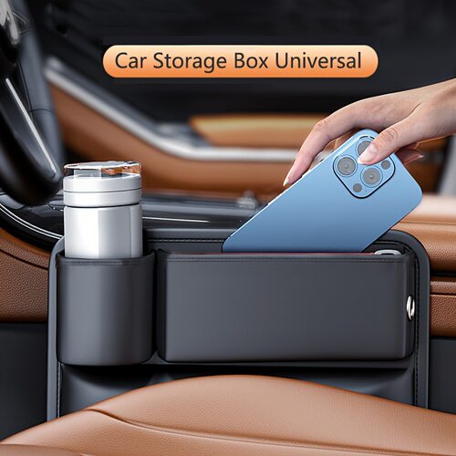 2pcs pu Leather Car Organizer Multi Functional收纳盒