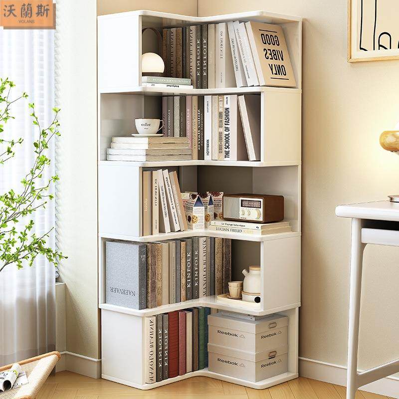 简约实木多层角柜转角书柜家用储物柜收纳置物架客厅卧室角落书架