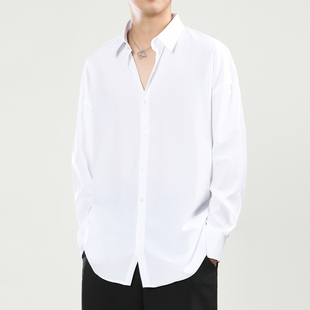 2026年新款春秋款衬衫长袖免烫抗皱商务高级感休闲宽松韩版衬衣男