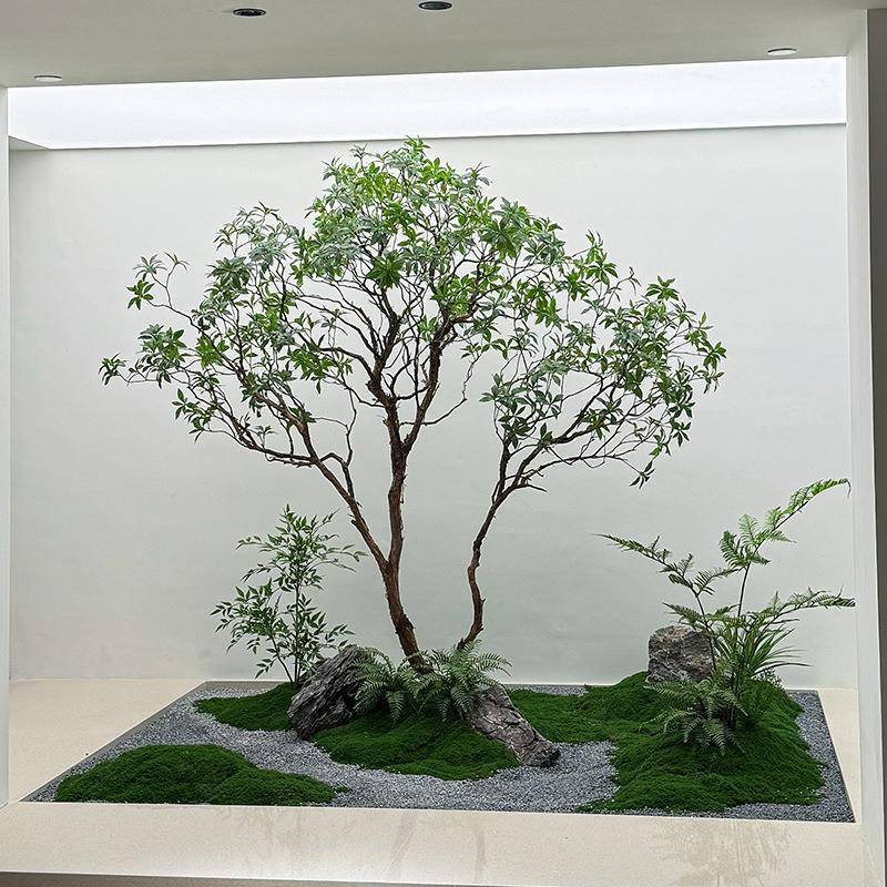 精品马醉木仿真绿植造景榕树装饰树大型假树简约景观橱窗植物室内