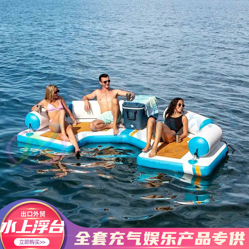加厚PVC拉丝布便携充气泳池躺椅