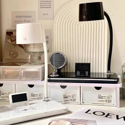 塞尔兰斯四合一多功能台灯无线充桌面书灯音箱摆件时钟