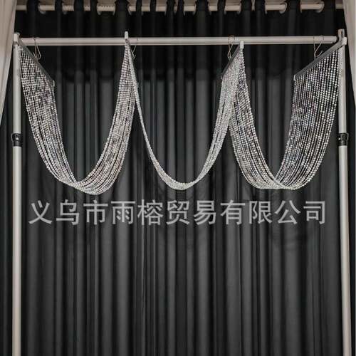 雨榕婚庆婚礼吊顶亚克力珠链珠帘吊帘挂帘吊帘装饰道具4杆3节老款