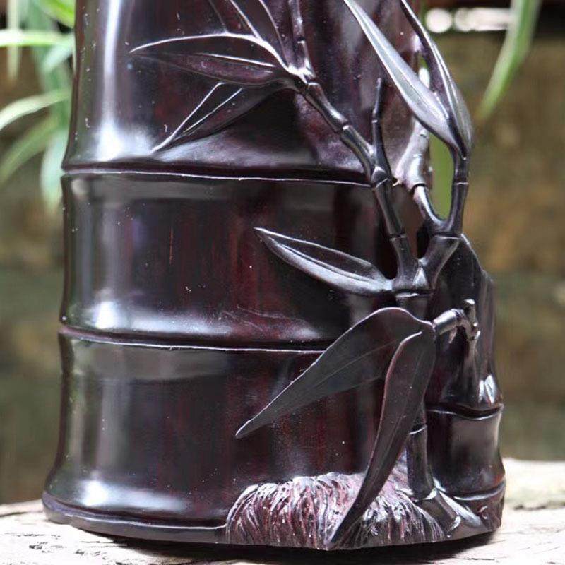 大叶紫檀笔筒木质知足常乐笔筒实木工艺品摆件木雕文房用品,文具电教/文化用品/商务用品,笔筒,淘宝优惠券,粉丝福利购,淘宝优惠卷