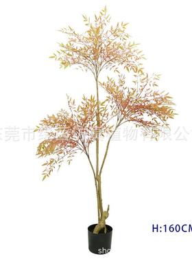 仿真植物南天竹红色130/160/190CM布景红杷子天烛石黄天兰竺