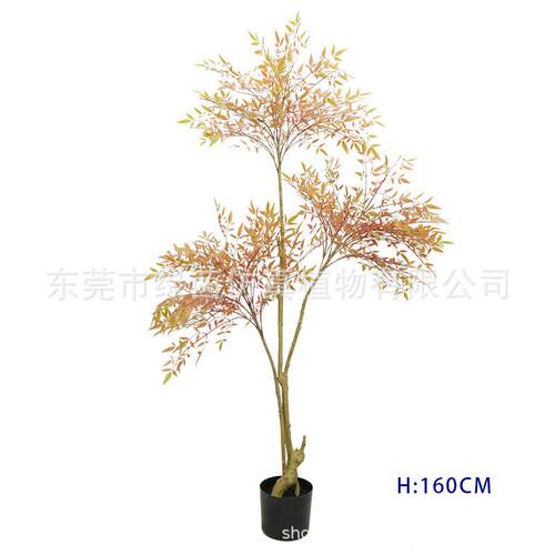 仿真植物南天竹红色130/160/190CM布景红杷子天烛石黄天兰竺