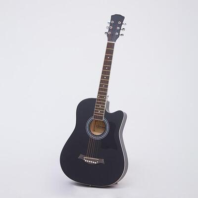 38寸单板云杉木包边哑光亮光抛光吉他民谣木Guitar