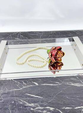 约方形不8245锈钢亚克果盘创意简术软装艺饰品样板房间售楼处力摆