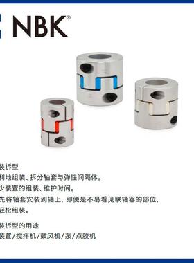 NBKMJS-55CS-GR短型绿色梅花型联轴器数控机床配件连轴器