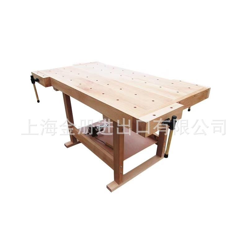 多功能橡胶木实木工作台木工净化工作台家庭作坊工作台木工工具台