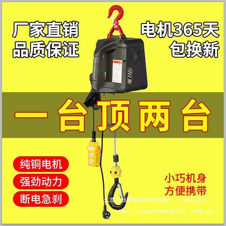 遥控电机葫芦220小吊家升用小型降0.5吨微型便携YFZ提升机电动v葫