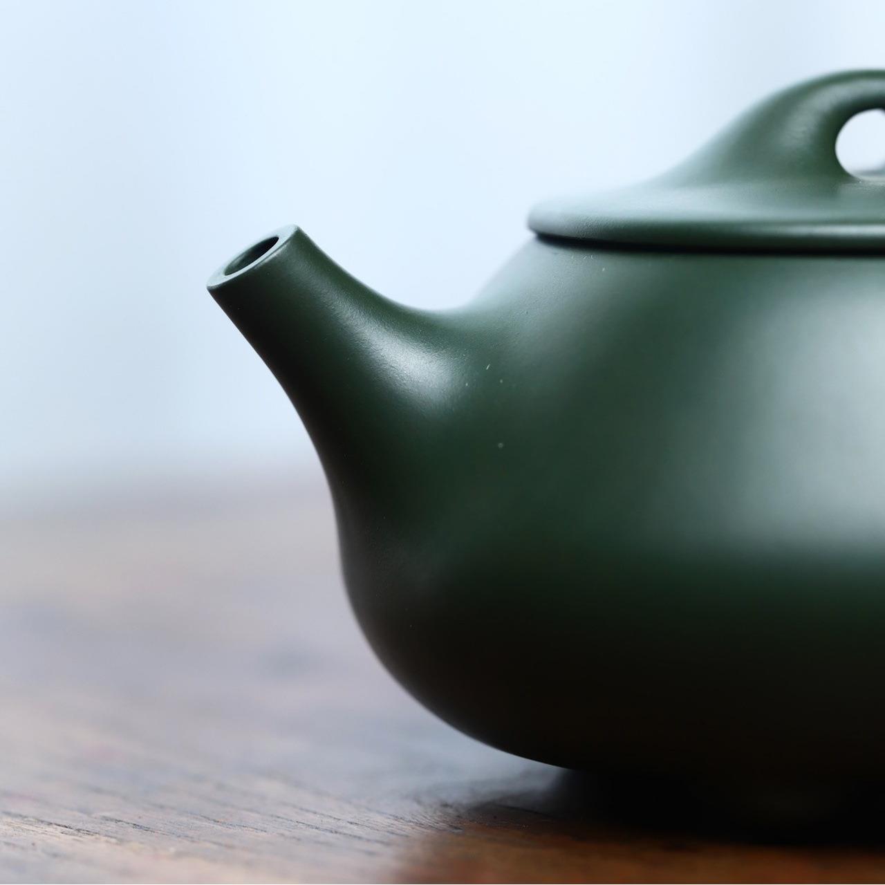 景舟石瓢壶宜兴紫砂壶茶具茶道文玩茶器茶壶名家传手工原矿墨绿泥