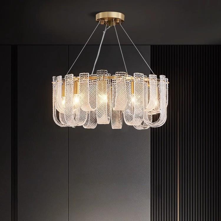 后现代轻奢美式玻璃客厅吊灯设计师样板间卧室餐厅灯意式法式主灯