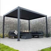 厂家直销户庭休凉闲凉亭388铝合院金别墅手动百叶凉亭遮阳棚手动