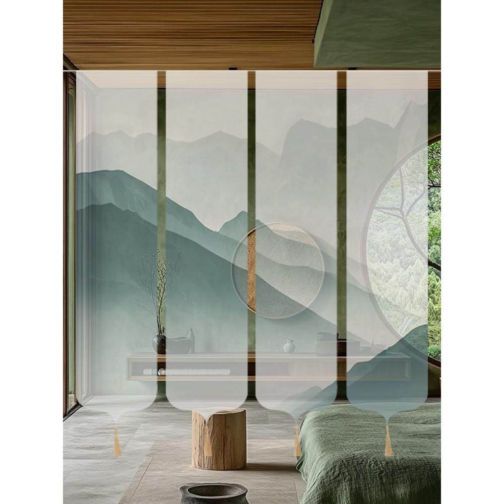 古风纱幔中式竹子半透纱挂布茶馆吊幔背景装饰帷幔屏风隔断帘,节庆用品/礼品,节日装扮用品,淘宝优惠券,粉丝福利购,淘宝优惠卷