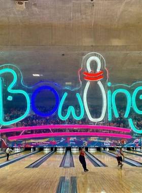Bowling爆款霓虹灯发光文字气氛装饰LED造型发光创意可挂墙