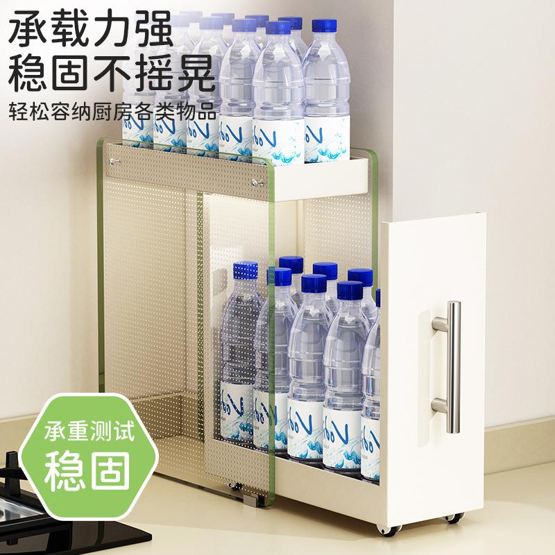 新款厨房调料置物架台面多层奶白抽屉式调味品油盐酱醋防尘收纳盒