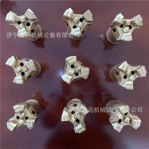 矿用三翼金刚石钻头 硬质合金片烧结体钻头 平顶内凹PDC抗压钻头