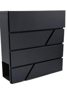 信报箱铁板信箱票箱别墅信报AWS箱墙式挂信箱意见锌箱镀板投喷塑