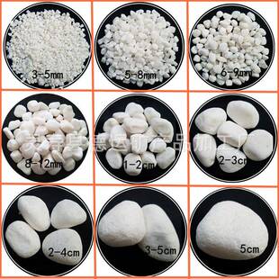 子白色石495雪花白石鹅卵石庭院色铺路白子水洗石枯山水造景白砾