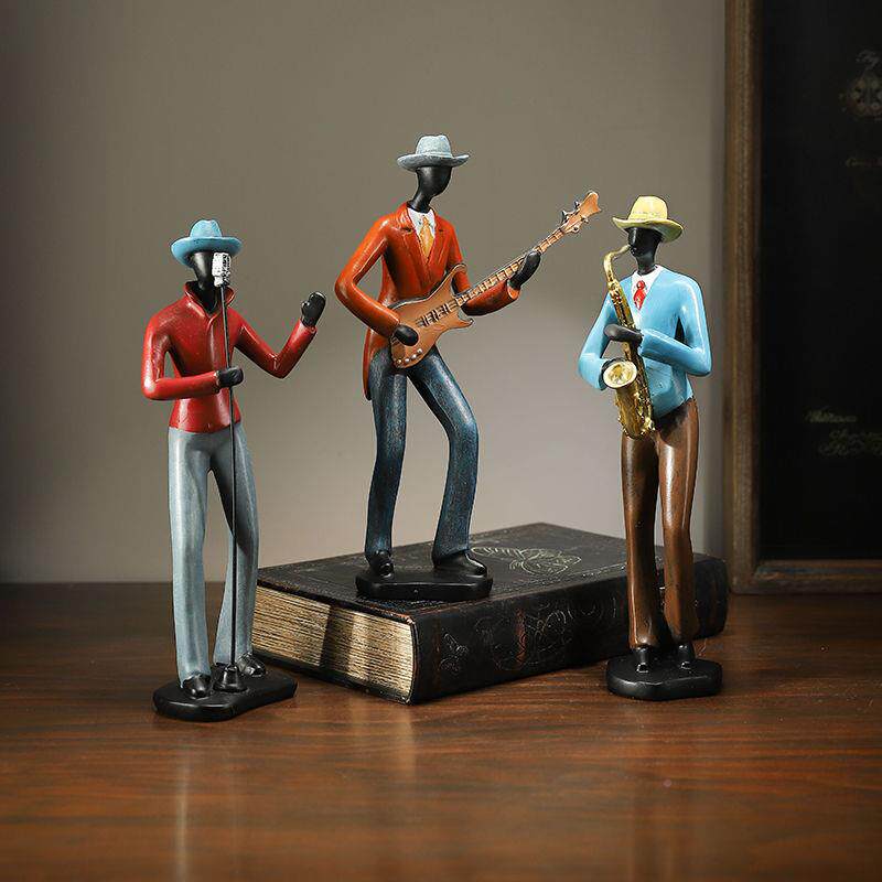 客厅电视柜音乐摆设酒柜UMV上次艺物装饰品乐档队人摆件工品