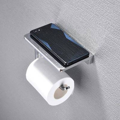 全铜高平档无品牌/板电架镀手机纸巾架卫生间收纳纸方形卷纸器置