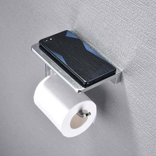 全铜高平档无品牌/板电架镀手机纸巾架卫生间收纳纸方形卷纸器置