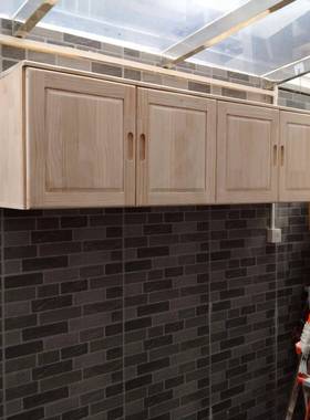 SM122#1.2顶柜实木吊柜BTM厨松房吊柜卧室壁柜储物柜客厅柜木顶底