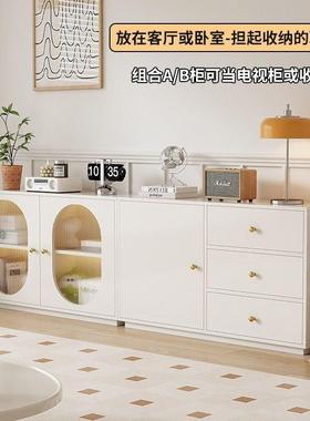 餐边碗柜靠墙水简约茶柜家柜用厨房GYH具柜法式收纳客厅储物小户