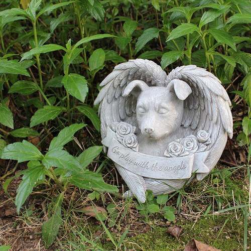 67713837树脂艺工品纪念碑小猫宠碑猫物天使翅膀墓狗林摆件