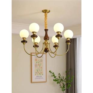 法式 书复古客房南洋帽 中古风实木26089衣卧室餐厅魔豆吊厅灯美式