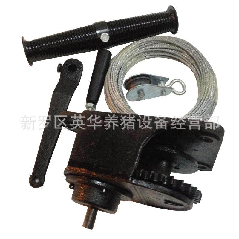 摇上开帘手机养殖场铁猪卷场大棚卷膜器摇膜器配不锈钢ORD铸丝绳
