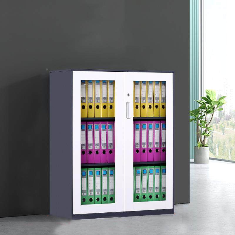 钢柜制文件柜套色皮柜铁资料柜储物柜打印机茶水柜地隔断TS09柜落