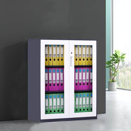 钢柜制文件柜套色皮柜铁资料柜储物柜打印机茶水柜地隔断TS09柜落