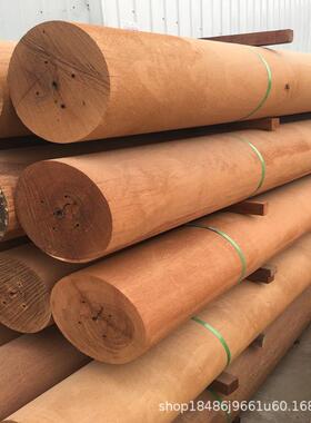 菠萝格园林古建料菠萝LHW格车圆木小柱萝格木板圆木扶手地栏菠杆