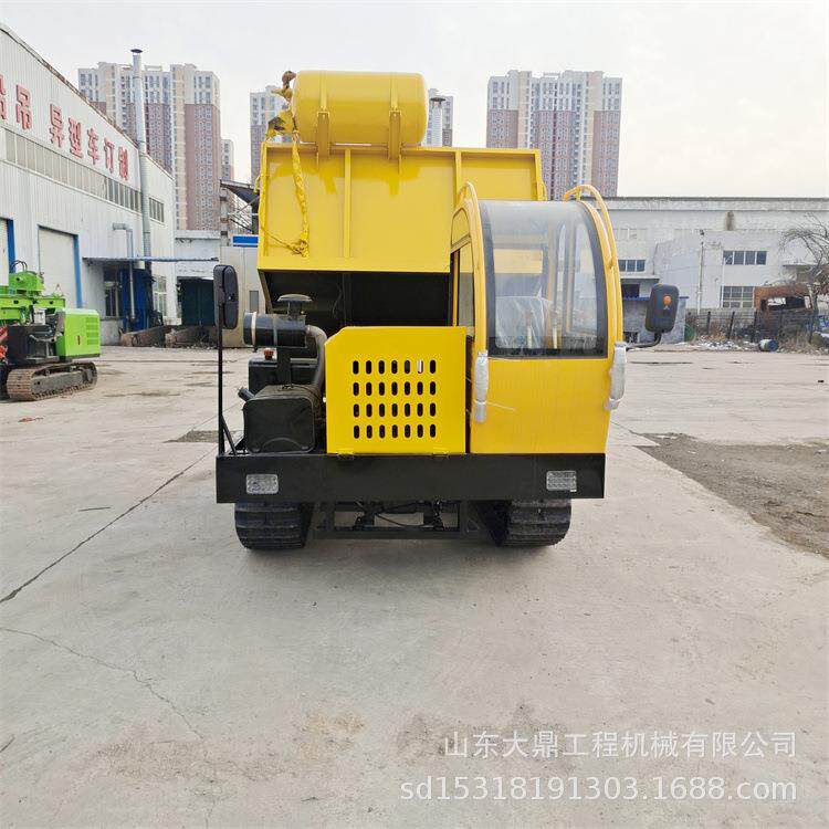 精钢实轮履带运输链车0加厚橡胶带翻心斗车sd-y81吨山地轨车