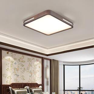 新中式吸顶灯厅餐厅灯led胡186桃屋木厅三室餐一厅灯具组合客全套