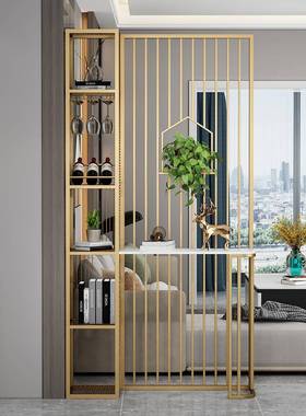 入户置架铁0艺屏风物厅隔断轻奢客金属酒柜办公挡板34201/304不锈