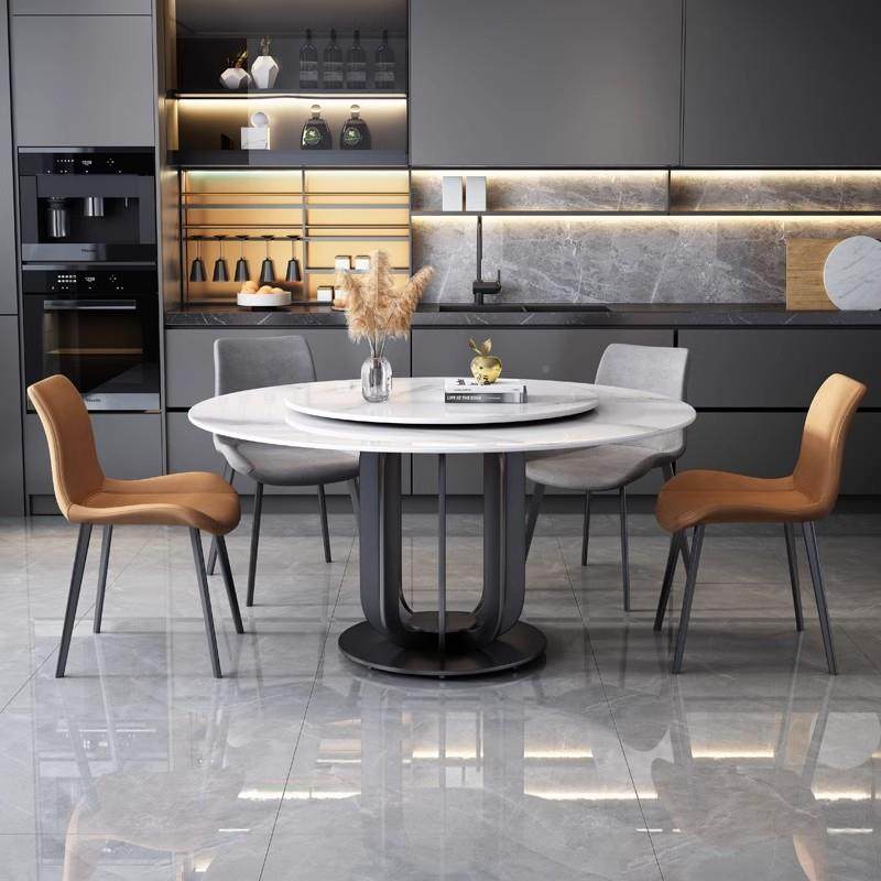 轻奢亮光合岩板小餐桌椅组旋转可伸MY-621缩方折圆两用叠多功能饭,商业/办公家具,餐桌椅系列,淘宝优惠券,粉丝福利购,淘宝优惠卷