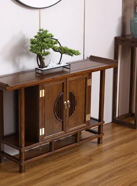 批供10510新中玄式桌实木玄关老榆木玄关柜关台靠墙禅椅条案桌简