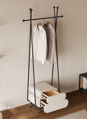 2025年新款地帽架地卧衣室一体床头柜可移动轻奢78712客厅衣落架