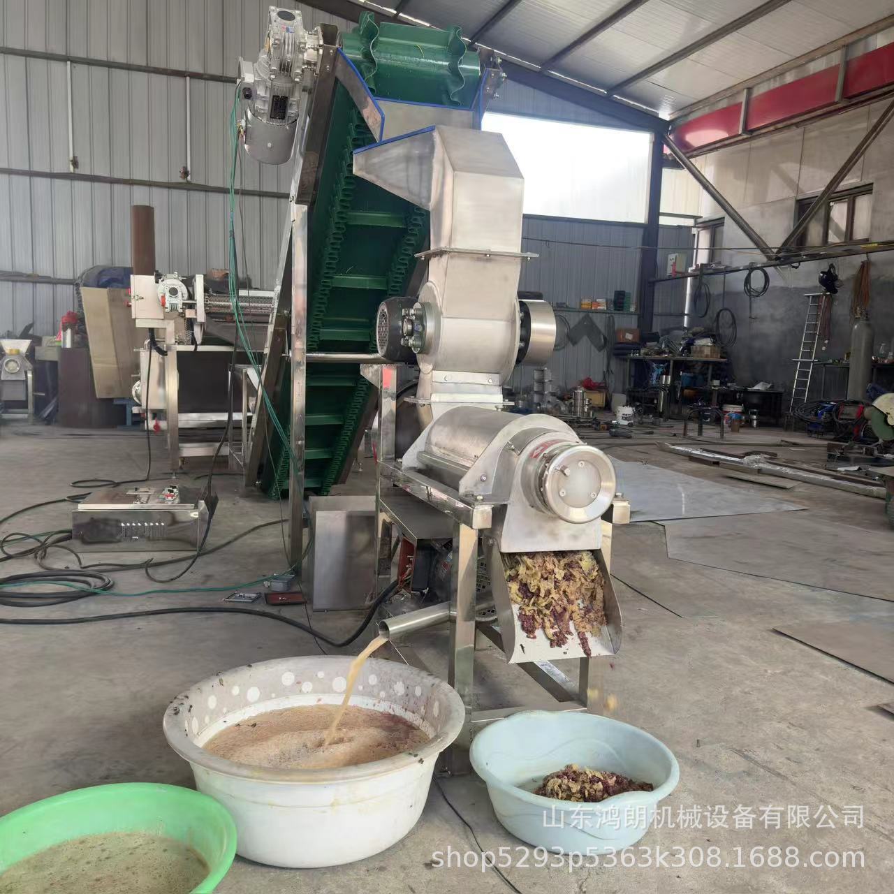 搭配流水线水果榨汁机 果汁饮料压榨机 粉碎菠萝榨汁机