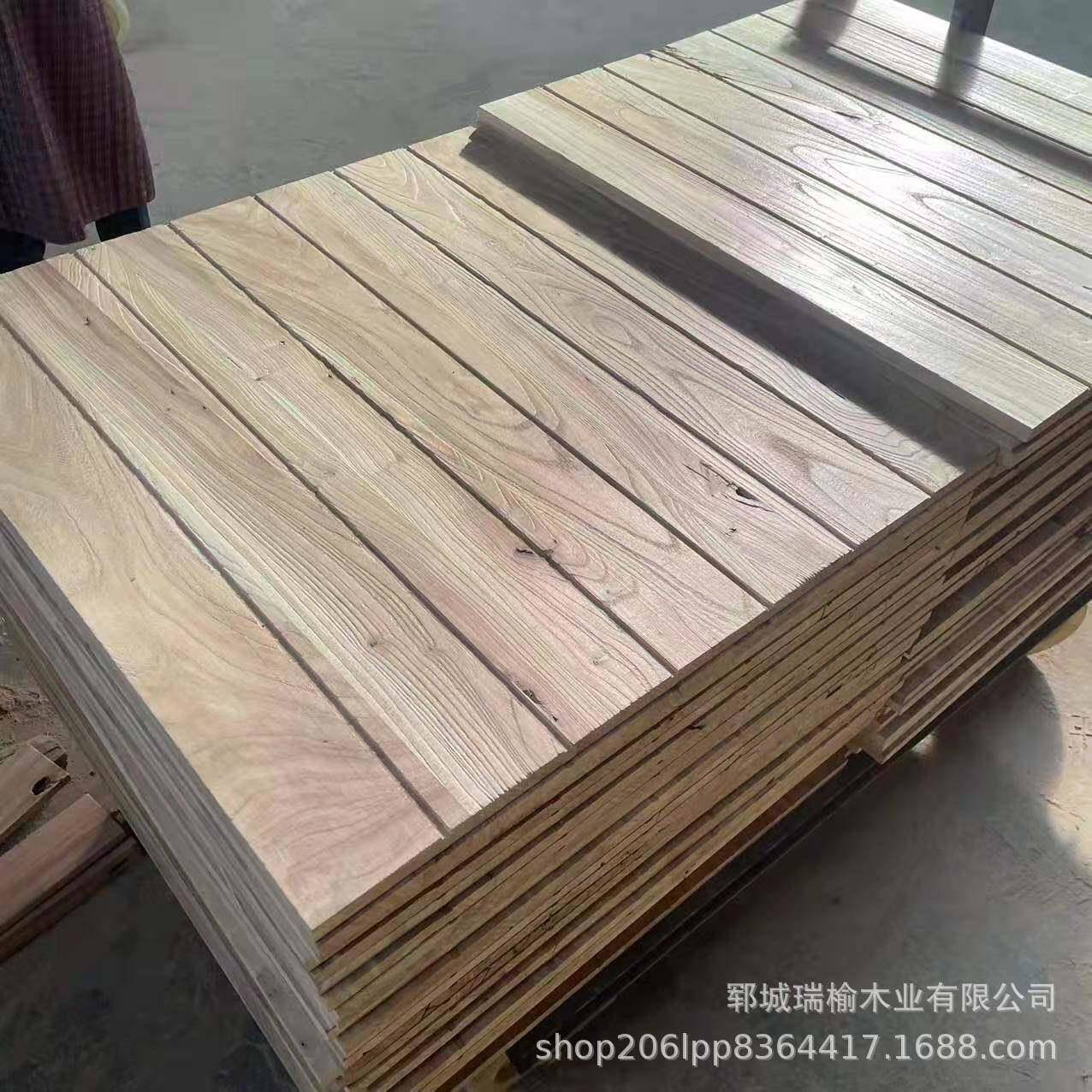 木老榆木板材定制门板实旧木复板古桌面台面台隔吧板墙面装饰原木