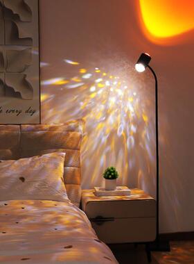 水OVQ围波纹灯氛灯网红头日落落地灯客厅补光灯夕阳落双日台灯水