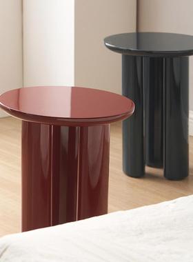 实NMA木圆形茶几代小户型轻沙奢发边角几可移动网红现sni边几简约