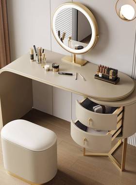 现代约伸梳妆台实木梳妆桌整装化缩简桌62891轻奢梳妆妆台设计师