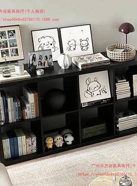 黑色卡莱格18707子柜边一体靠墙八格柜书柜置物柜柜克卧室子床柜