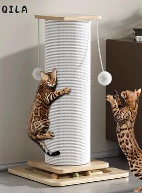 实木剑麻猫抓QWH玩板磨不架掉屑耐立式抓柱爬一体猫咪磨爪具