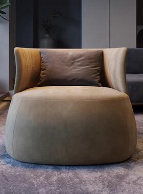 式极简休闲椅肤感科技布计个性沙发设沙师网红懒人休闲88790单意